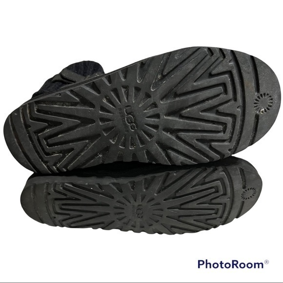 UGG CAMBRIDGE Women's Black Metallic Ankle Boots 10 - Picture 7 of 7